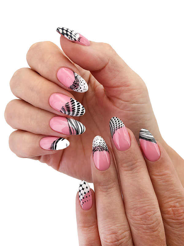 Structured gel manicure